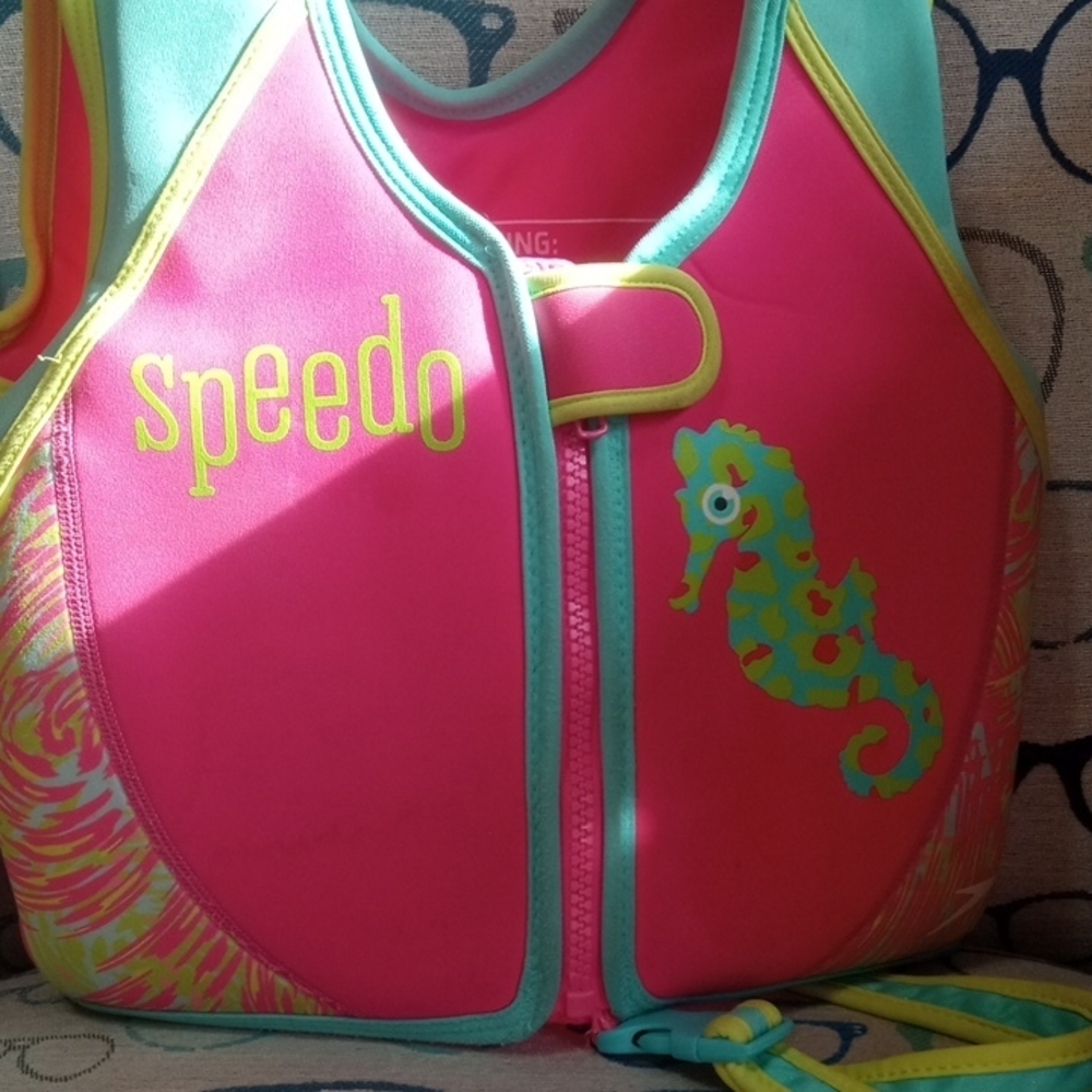 Speedo Pink and Green Swim Jacket